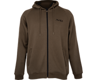 Felpa con cappuccio con zip - Marrone
