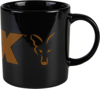 Tazza in ceramica con logo nero e arancione