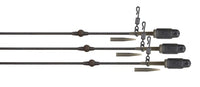 Edges Tuff Tungsten Tubing Heli-Clip Rigs - 3 pezzi - Per montaggi elicottero