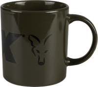 Tazza in ceramica con logo verde e nero