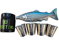 Fishing Drinks Pacchetto Regalo – Fiaschetta da Cintura & Bicchierini Shot