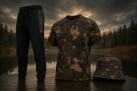 Set Fox Camo Outfit – Maglietta + Pantaloni Jogger + Cappello a Secchiello