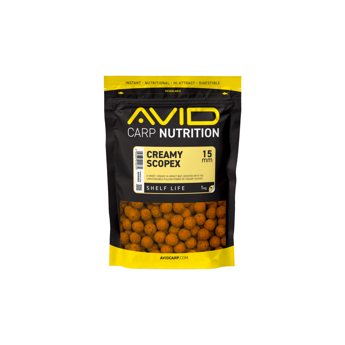 Avid Carp Creamy Scopex - 1KG - Boilies - KarperCentrale