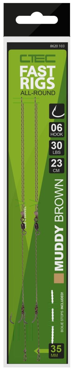 Fast Carp Rigs - Marrone Fango - 2 pezzi