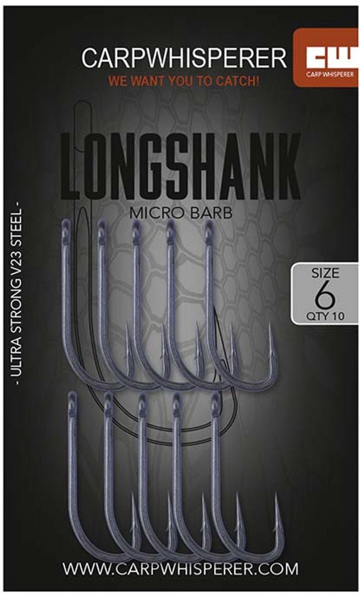 Carp Whisperer Longshank Hook - 10pcs - KarperCentrale