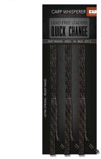 Carp Whisperer Quick Change Leader - Ready Made - 100cm - Weedy Green - KarperCentrale
