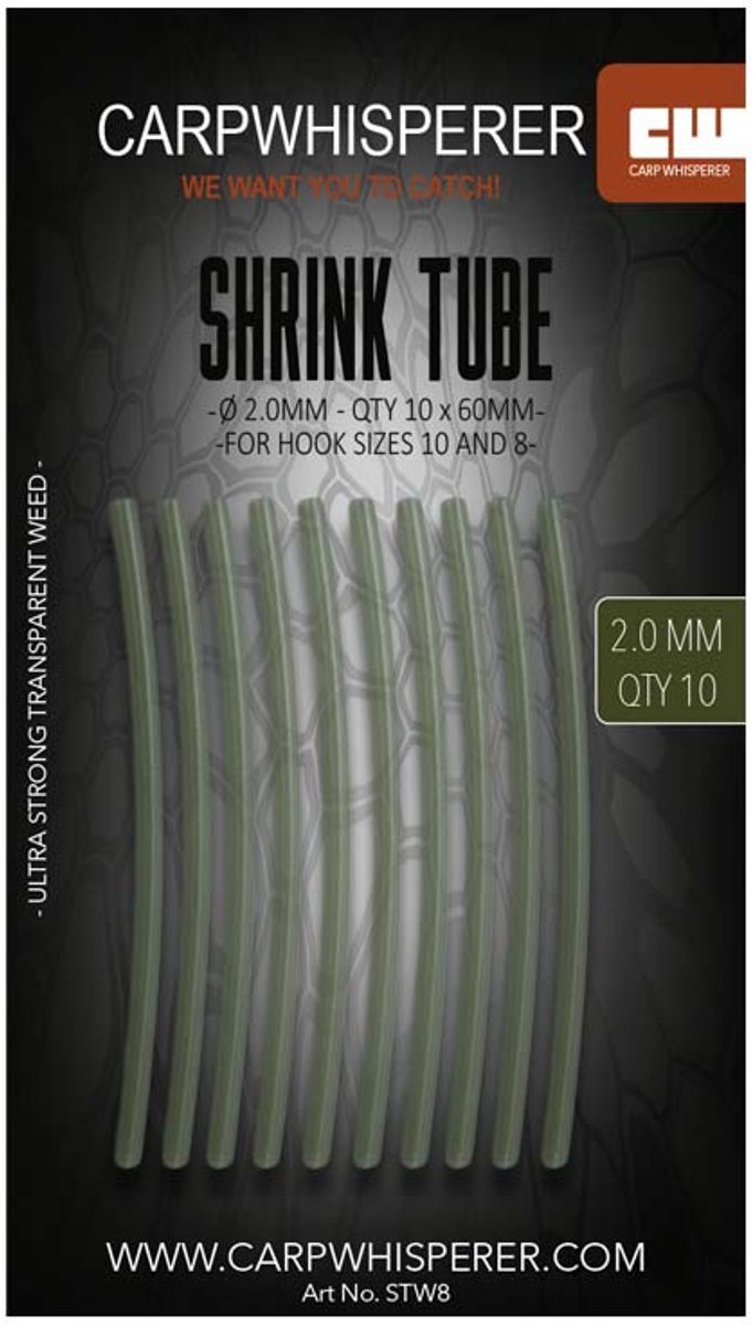 Carp Whisperer Shrink Tube - Weedy Green - 10pcs - KarperCentrale