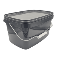 Secchio grigio - 5L - Con manico - Plastica riciclata