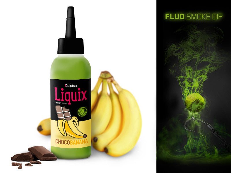 Delphin D Snax LiquiX - Chocolate & Banana - Fluo Dip - PVA Safe - Zoet - KarperCentrale