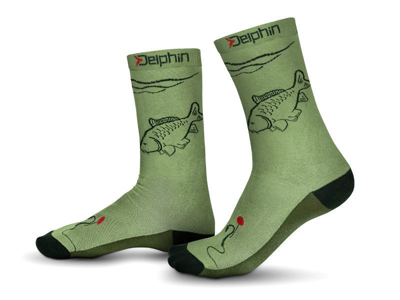 Happy Fishing - Calze per carpa - Confortevoli - Taglia 41-46 - Verde