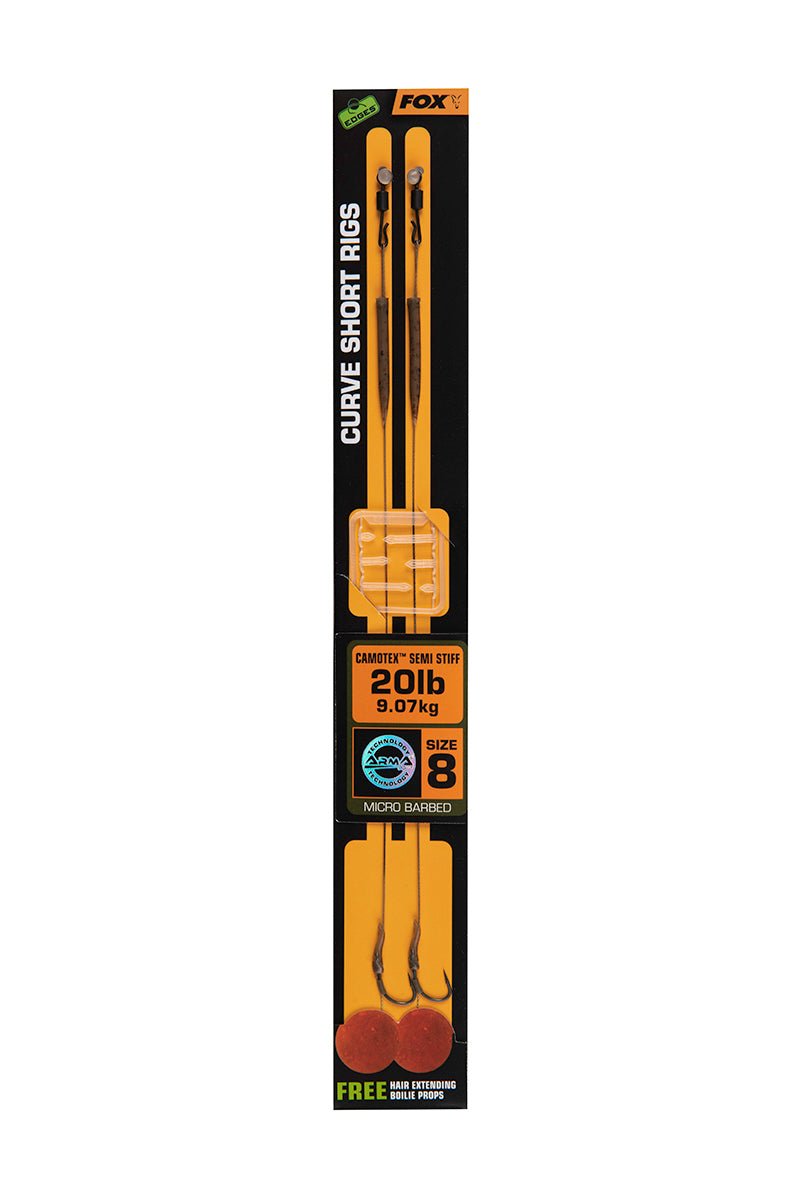 Fox Edges Curve Short Camotex Semi Stiff Ready Rigs - dé KarperCentrale