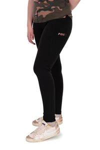 Leggings da donna neri con linea laterale