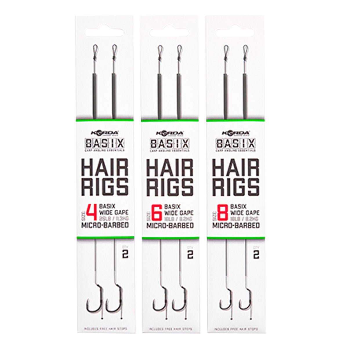 Basix Hair Rigs - szeroki otwór - bez zadziora