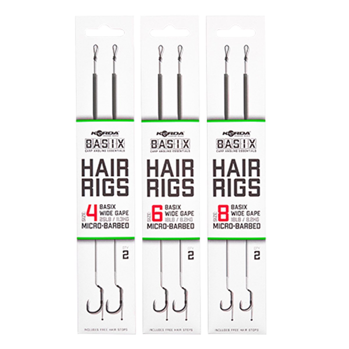 Basix Hair Rigs - Szeroki otwór - Mikroigła