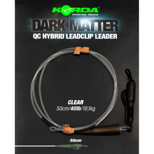 Dark Matter Leader - 50cm - Clip Ibrido QC - 40LB