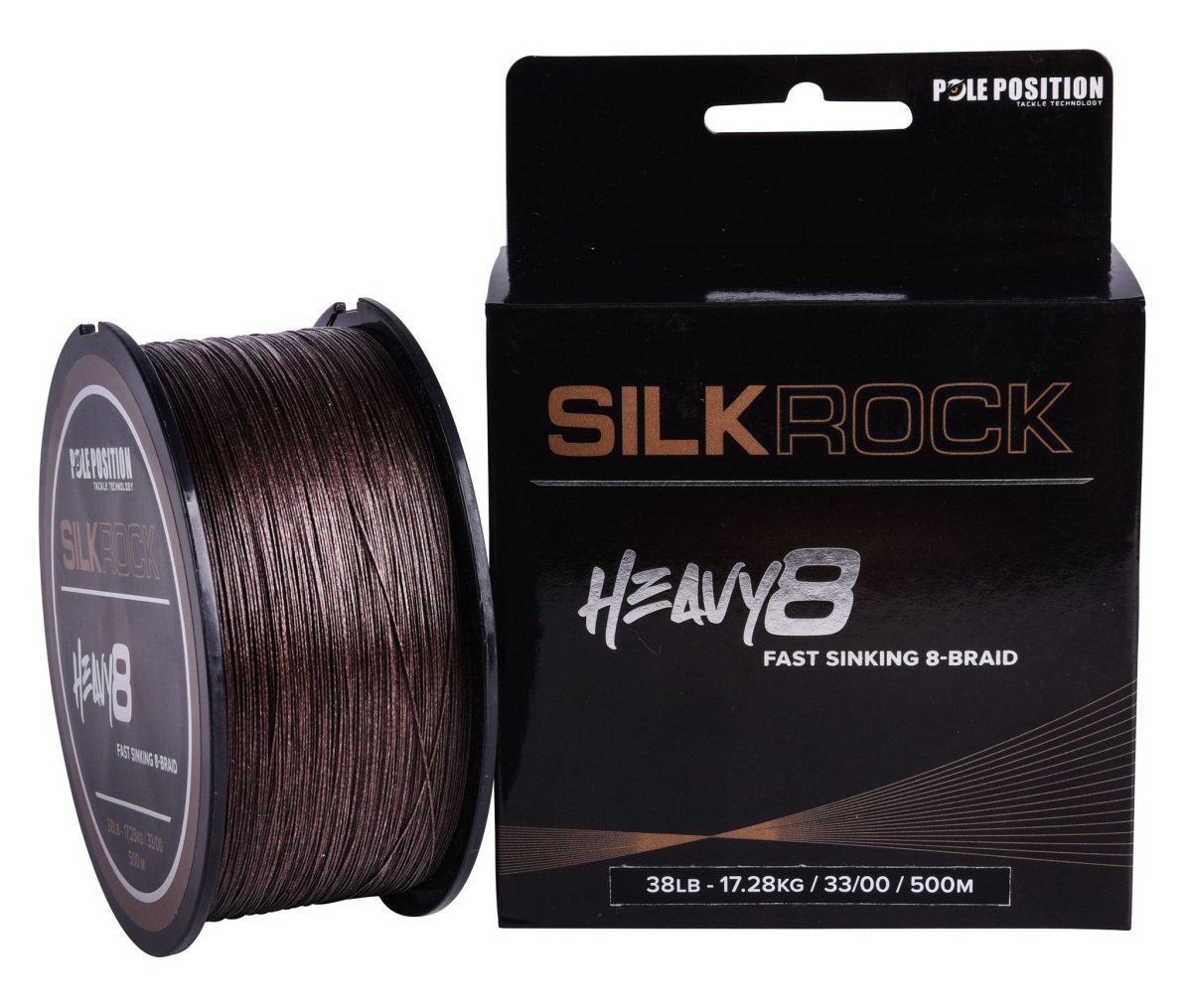 Pole Position Silkrock Heavy8 Fast Sinking Braid - 500M - KarperCentrale