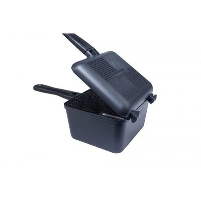 RidgeMonkey Deep Pan & Griddle - Connect - Standard - Granite Edition - KarperCentrale