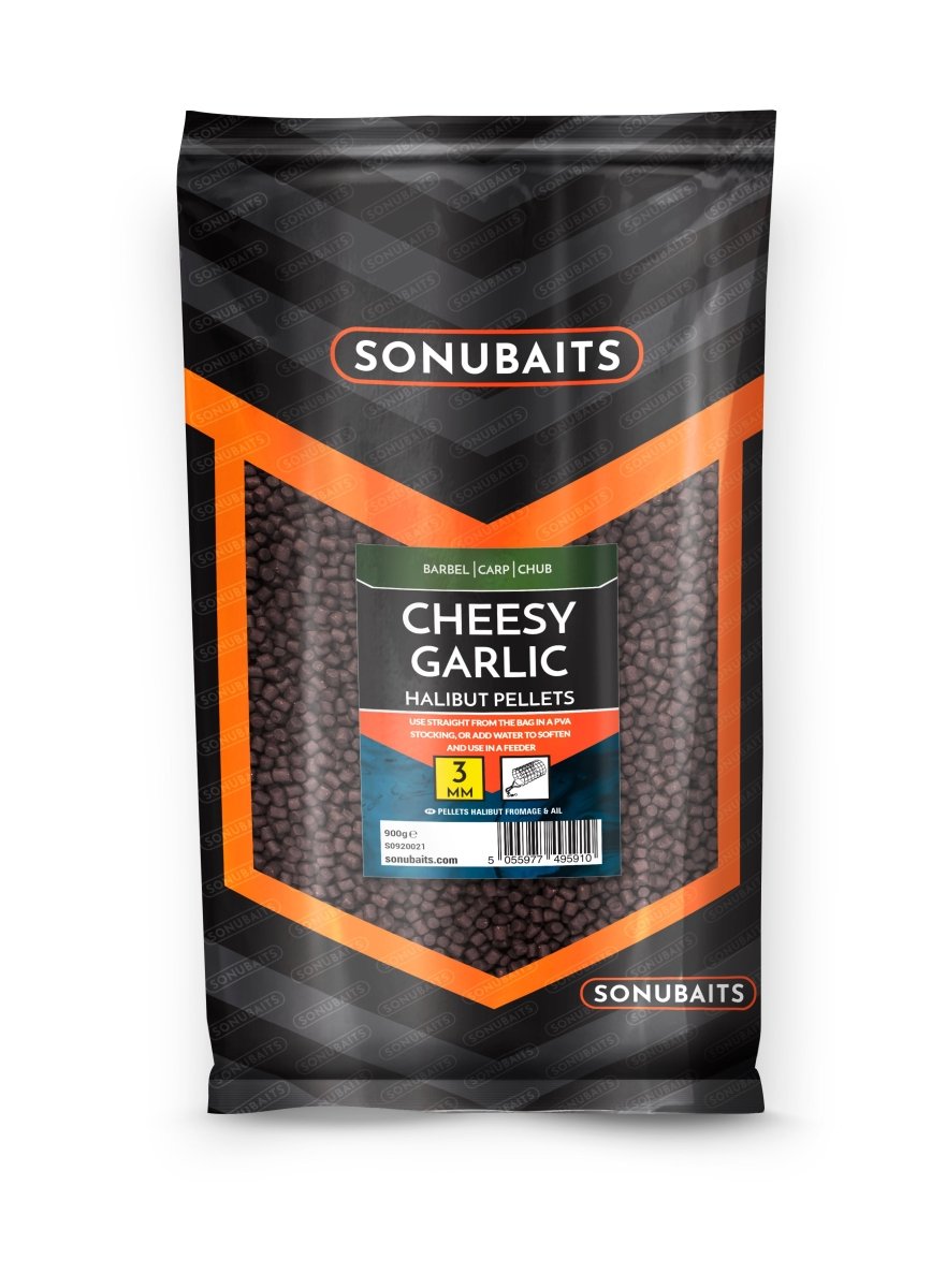 Sonubaits Cheesy Garlic - Halibut Pellets - KarperCentrale