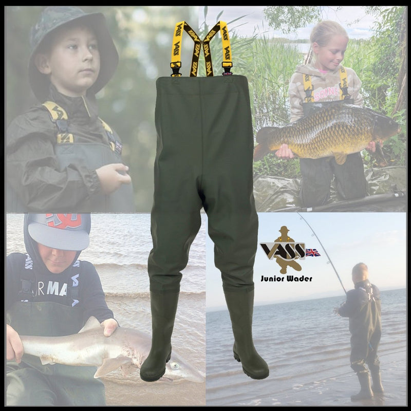 Tex Junior - Stivali da pesca impermeabili al petto