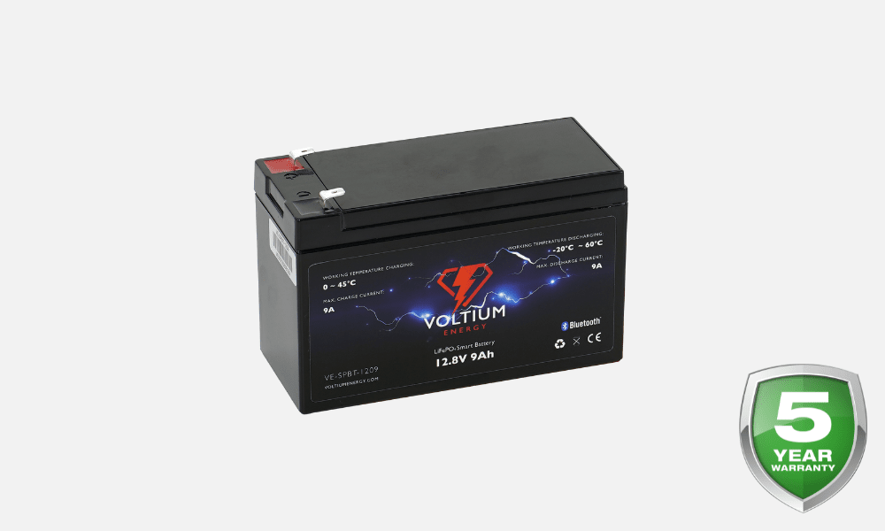 Voltium LiFePO4 Smart Battery - 12.8V - 9AH - Bluetooth & BMS - KarperCentrale
